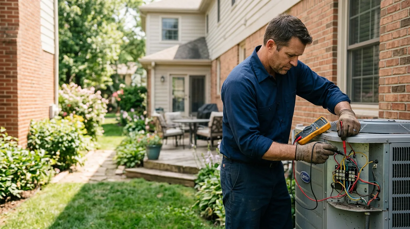 HVAC technician working near Round Lake, NY